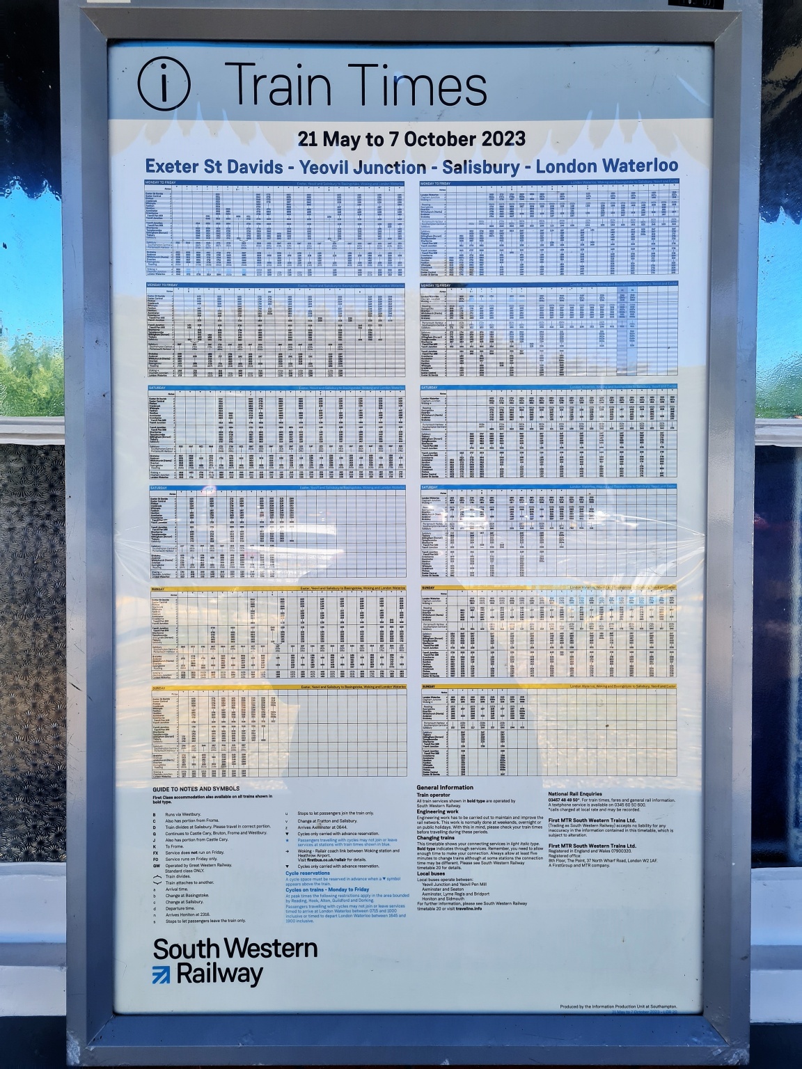 Timetable Posters Are Now On All Stations Blackmore Vale Line Timetable Posters Are Now On All Stations Blackmore Vale Line